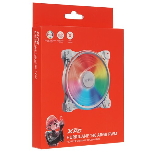 Вентилятор для корпуса ADATA XPG HURRICANE 140 ARGB White HURRICANE140ARGBPWM-WHCWW PWM