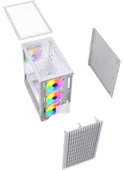 Компьютерный корпус Powercase Mistral Micro C4W ARGB White (CMMCW-A4)