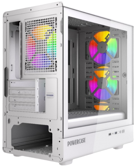 Компьютерный корпус Powercase Mistral Micro C4W ARGB White (CMMCW-A4)