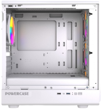 Компьютерный корпус Powercase Mistral Micro C4W ARGB White (CMMCW-A4)