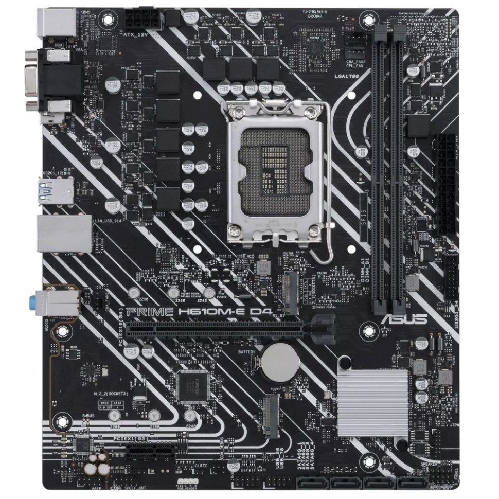 Материнская плата ASUS H610M-E D4 CSM (90MB19N0-M1EAYC)