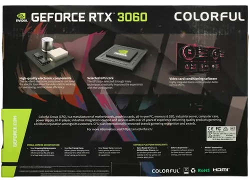 Видеокарта Colorful (RTX 3060 NB DUO 8GB-V) GeForce RTX 3060 8Gb NB DUO 8GB-V