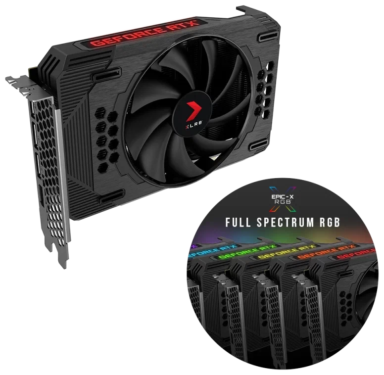 Видеокарта PNY (VCG306012SFXPPB) GeForce RTX 3060 12GB XLR8 Gaming REVEL EPIC-X RGB Single Fan
