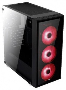 Компьютерный корпус AEROCOOL QUARTZ Black/Red
