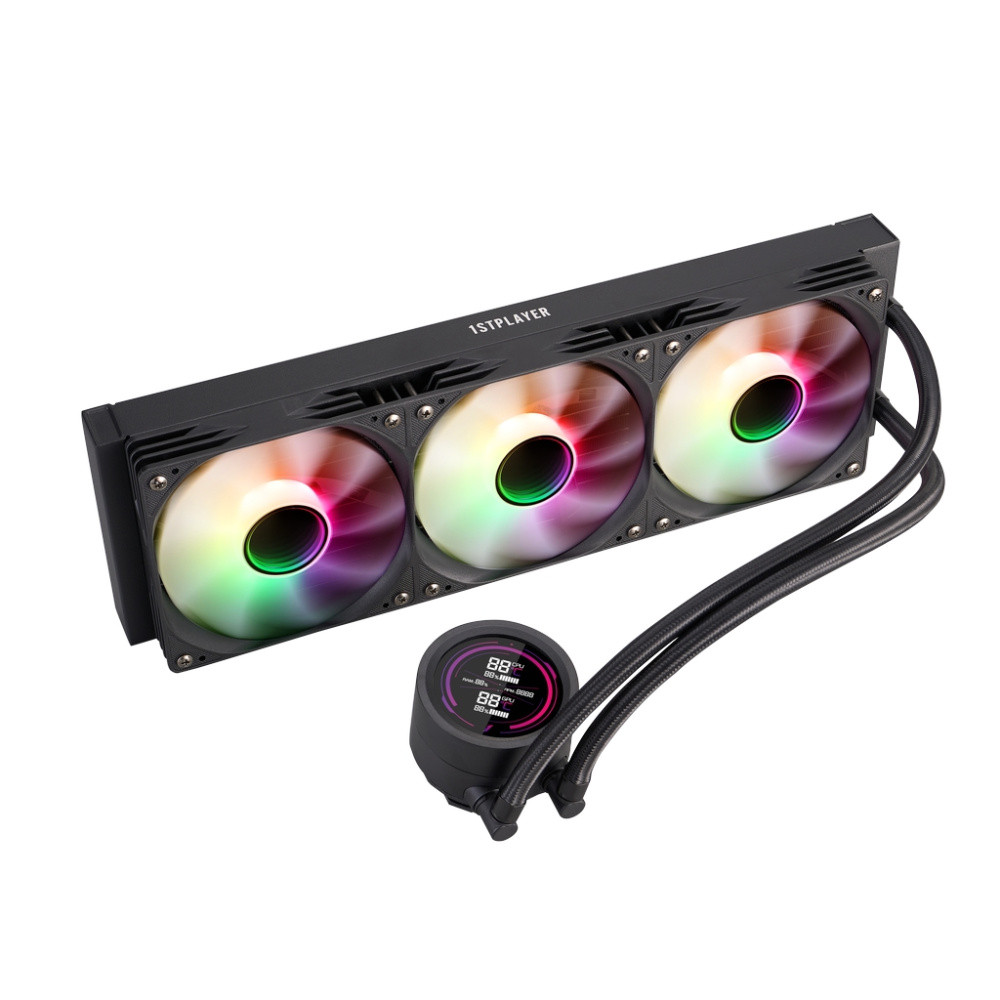 Система жидкостного охлаждения для процессора 1STPLAYER TS4 360 Display ARGB Black (TS4-360-BK)