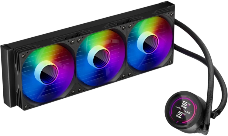 Система жидкостного охлаждения для процессора 1STPLAYER TS4 360 Display ARGB Black (TS4-360-BK)