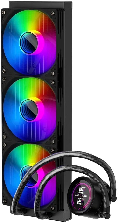 Система жидкостного охлаждения для процессора 1STPLAYER TS4 360 Display ARGB Black (TS4-360-BK)
