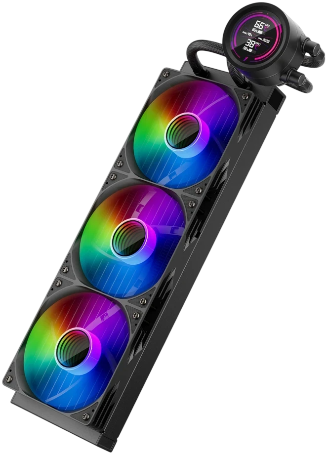 Система жидкостного охлаждения для процессора 1STPLAYER TS4 360 Display ARGB Black (TS4-360-BK)