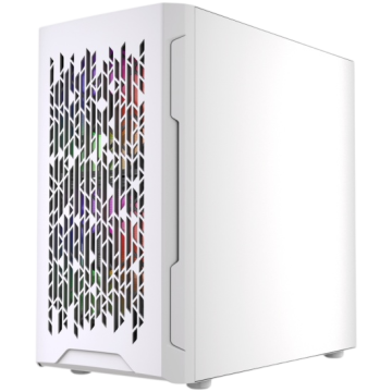 Компьютерный корпус Powercase Mistral Micro D3W TG ARGB V2 White (CMMDW-A3-V2)