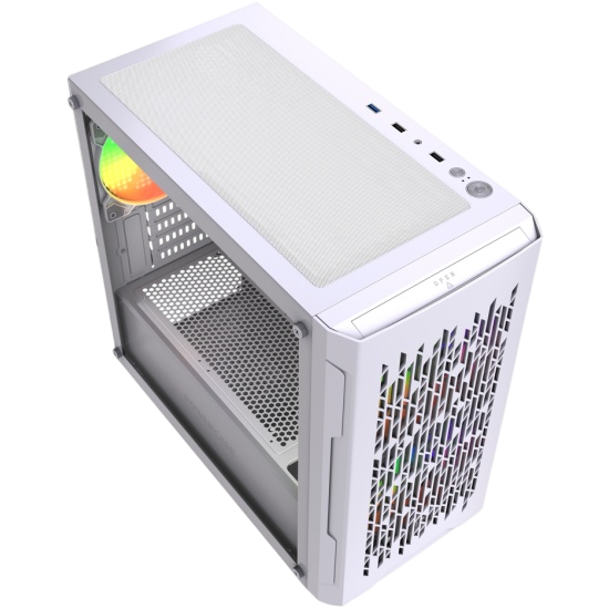 Компьютерный корпус Powercase Mistral Micro D3W TG ARGB V2 White (CMMDW-A3-V2)