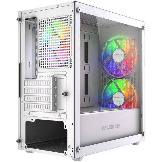 Компьютерный корпус Powercase Mistral Micro D3W TG ARGB V2 White (CMMDW-A3-V2)