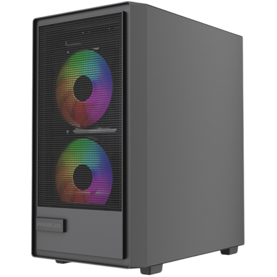 Компьютерный корпус Powercase Mistral SM02 TG ARGB Black (CMMSM02B-A3)