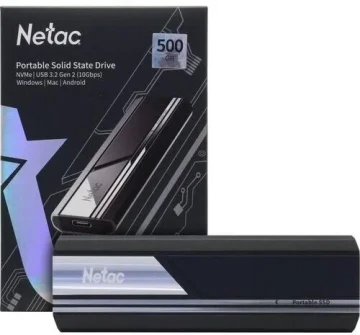 Внешний SSD NETAC 500 Gb ZX10 NT01ZX10-500G-32BK