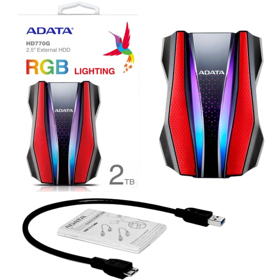 Внешний HDD ADATA XPG 2000 Gb Red (AHD770G-2TU32G1-CRD)