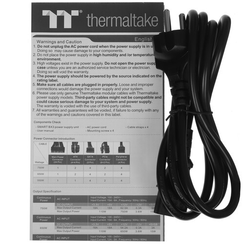 Блок питания Thermaltake 550W Smart BX3 550 (PS-SPD-0550NNFABx-3/PS-SPD-0550NNFABE-3) 16 Pin (PCIe 5.0 Connector Cable Details)