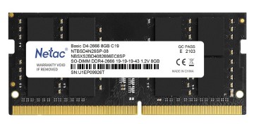 Оперативная память 8 Gb 2666 MHz NETAC BASIC (NTBSD4N26SP-08)