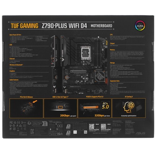 Материнская плата ASUS TUF GAMING Z790-PLUS WIFI D4 90MB1CR0-M0EAY0