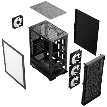 Компьютерный корпус Powercase Mistral PA5B FRGB TG Black (CMOAB-L4)