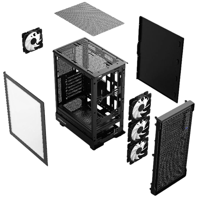 Компьютерный корпус Powercase Mistral PA5B FRGB TG Black (CMOAB-L4)