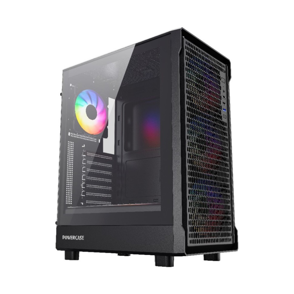 Компьютерный корпус Powercase Mistral PA5B FRGB TG Black (CMOAB-L4)