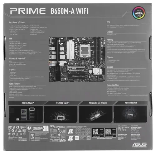 Материнская плата ASUS PRIME B650M-A WIFI 90MB1C00-M1EAY0
