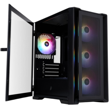 Компьютерный корпус 1STPLAYER TRILOBITE T4 MESH FRGB Black (T4-BK-4F1)
