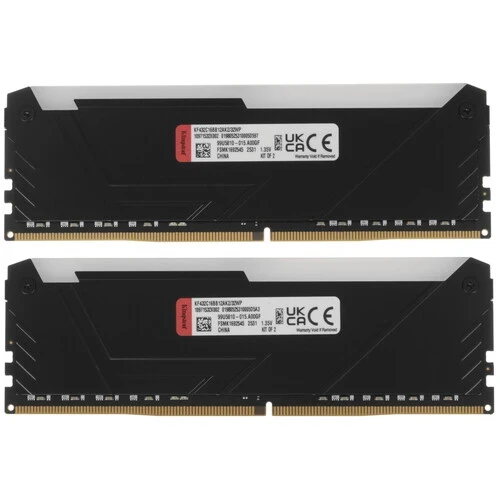 Оперативная память 32 Gb 3200 MHz Kingston FURY Beast RGB Black (KF432C16BB12AK2/32WP)