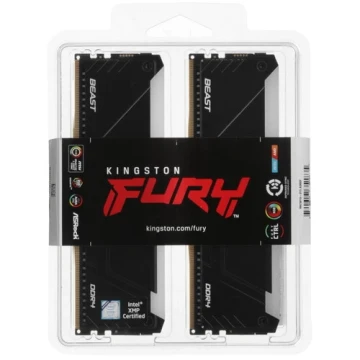Оперативная память 32 Gb 3200 MHz Kingston FURY Beast RGB Black (KF432C16BB12AK2/32WP)