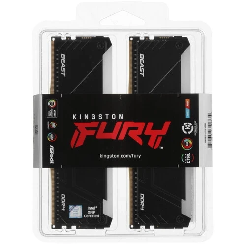 Оперативная память 32 Gb 3200 MHz Kingston FURY Beast RGB Black (KF432C16BB12AK2/32WP)