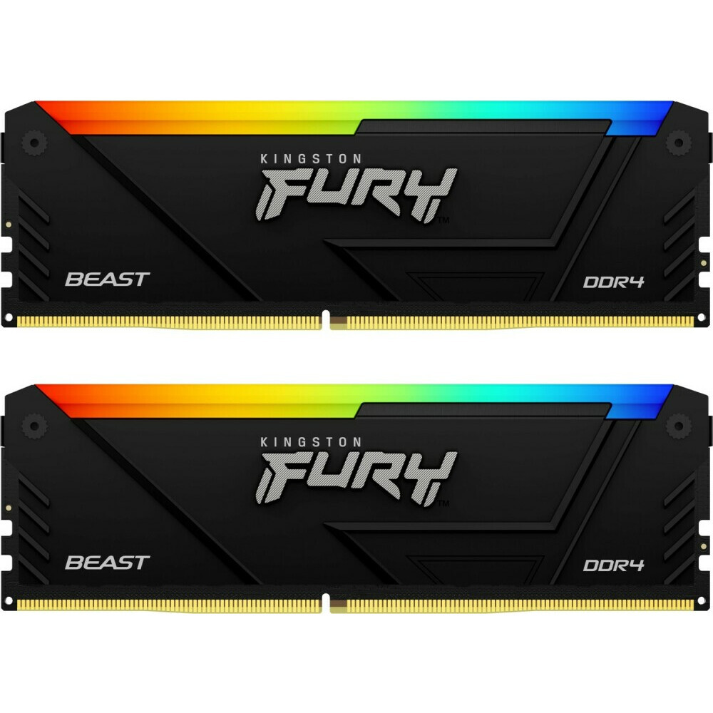 Оперативная память 32 Gb 3200 MHz Kingston FURY Beast RGB Black (KF432C16BB12AK2/32WP)