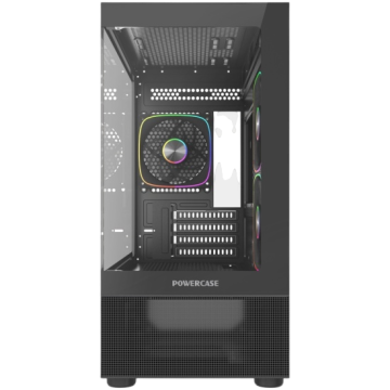 Компьютерный корпус Powercase Vision Micro M2 TG ARGB Black (CVMBM2-A3)