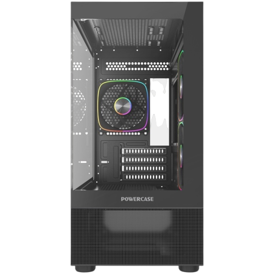 Компьютерный корпус Powercase Vision Micro M2 TG ARGB Black (CVMBM2-A3)