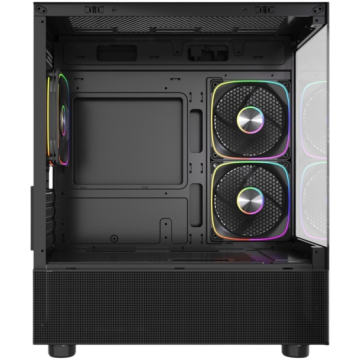 Компьютерный корпус Powercase Vision Micro M2 TG ARGB Black (CVMBM2-A3)