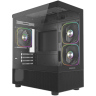 Компьютерный корпус Powercase Vision Micro M2 TG ARGB Black (CVMBM2-A3)