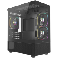 Компьютерный корпус Powercase Vision Micro M2 TG ARGB Black (CVMBM2-A3)
