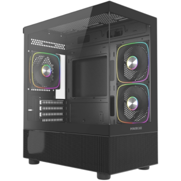 Компьютерный корпус Powercase Vision Micro M2 TG ARGB Black (CVMBM2-A3)