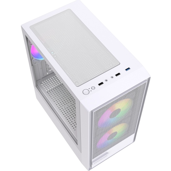 Компьютерный корпус Powercase Mistral SM02 TG ARGB White (CMMSM02W-A3)