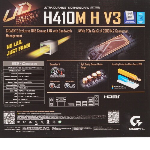 Материнская плата GIGABYTE H410M H V3 (rev.1.0)