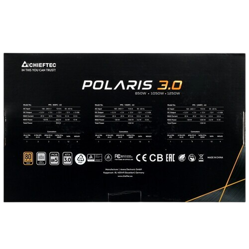 Блок питания Chieftec 1250W POLARIS 3.0 (PPS-1250FC-A3) (PCIe 5.0 Connector Cable Details)