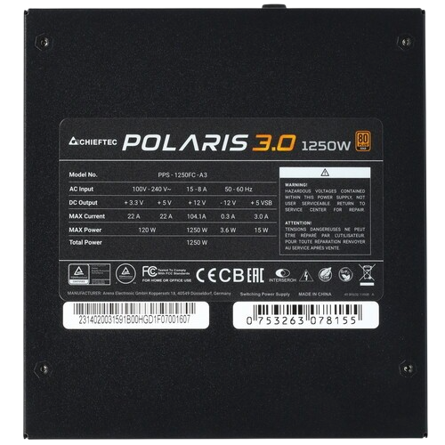 Блок питания Chieftec 1250W POLARIS 3.0 (PPS-1250FC-A3) (PCIe 5.0 Connector Cable Details)