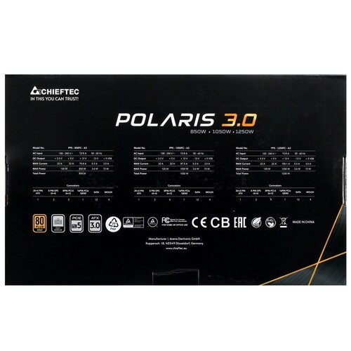 Блок питания Chieftec 1250W POLARIS 3.0 PPS-1250FC-A3 (PCIe 5.0 Connector Cable Details)