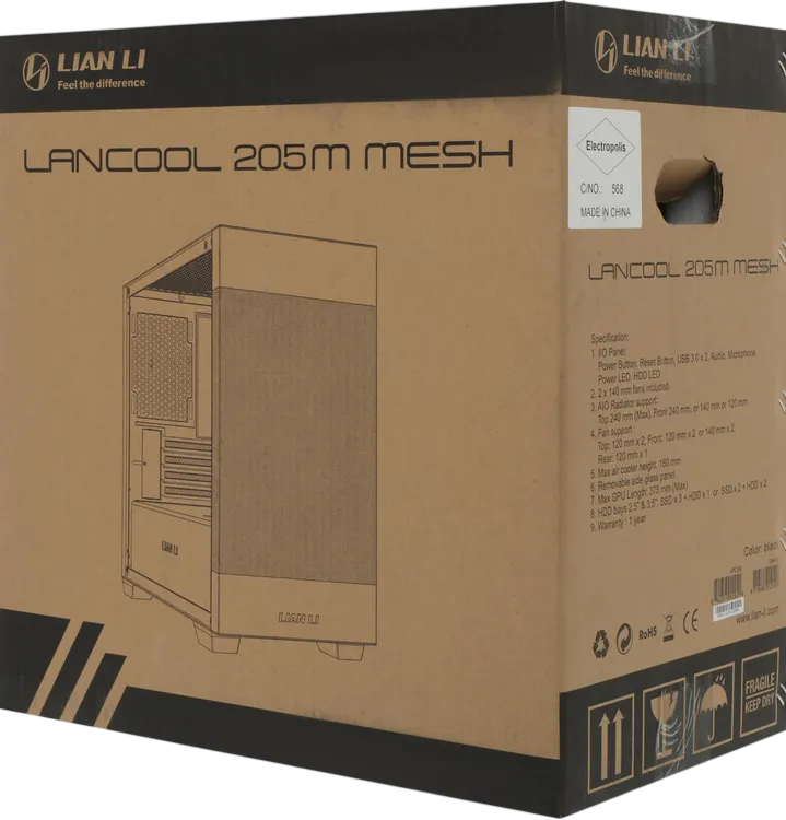 Компьютерный корпус Lian Li LANCOOL 205 MESH ARGB Black G99.OE764CX.00
