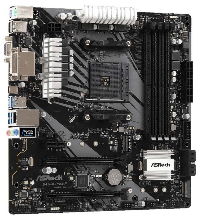 Материнская плата ASRock B450M PRO4-F