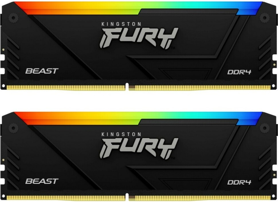 Оперативная память 32 Gb 3733 MHz Kingston FURY Beast RGB Black XMP (KF437C19BB12AK2/32)