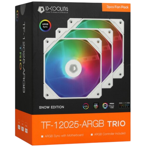 Комплект вентиляторов для корпуса ID-COOLING TF-12025-ARGB-TRIO-SNOW PWM