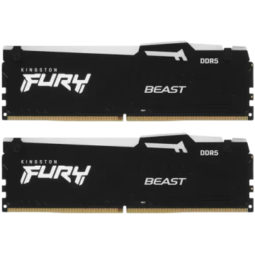 Оперативная память 16 Gb 5600 MHz Kingston FURY Beast RGB AMD Black (KF556C36BBEAK2-16)