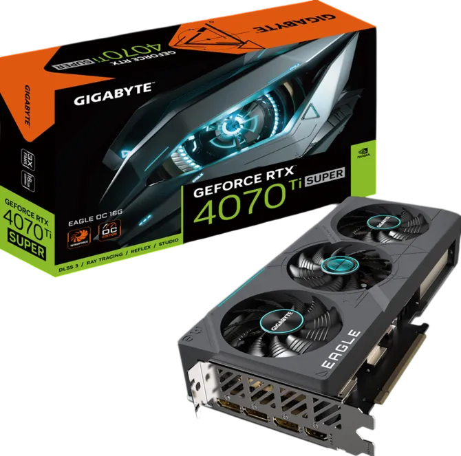 Видеокарта Gigabyte (GV-N407TSEAGLE-16GD) GeForce RTX 4070 Ti SUPER 16GB EAGLE