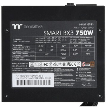 Блок питания Thermaltake 750W Smart BX3 750 (PS-SPD-0750NNFABx-3/PS-SPD-0750NNFABE-3)