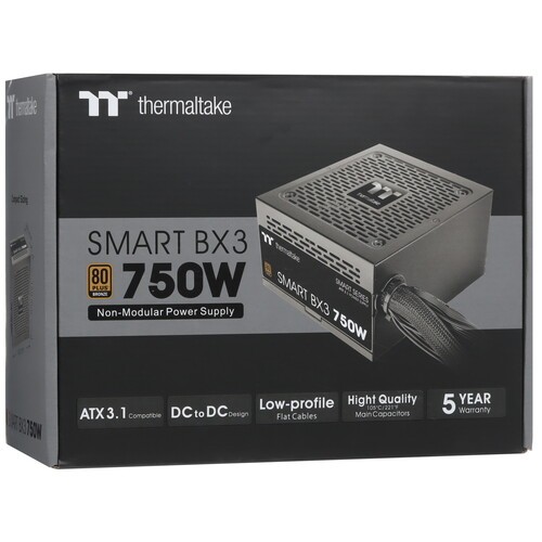 Блок питания Thermaltake 750W Smart BX3 750 (PS-SPD-0750NNFABx-3/PS-SPD-0750NNFABE-3)