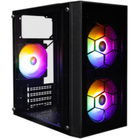 Компьютерный корпус 1STPLAYER FIREBASE X1 LED Black (X1-BK-3F1)